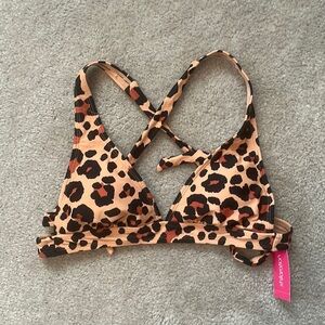 Cheetah Print Bathing Suit Top